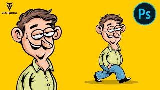 How to draw a cartoon in Adobe Photoshop  Character design [upl. by Oneg]