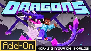 DRAGONS  Minecraft Marketplace Addon  Showcase [upl. by Shue]