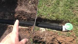 Installing a downspout drain [upl. by Fair]