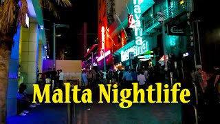 Paceville Nightlife St Julians Malta  Malta Nightlife [upl. by Cnut]