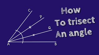 How to trisect an angle into three equal parts Angle trisection shsirclasses [upl. by Asyen]