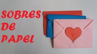 Sobres de papel para cartas de san valentin [upl. by Opportina]