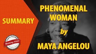 Phenomenal Woman Summary by Maya Angelou [upl. by Nyrret]