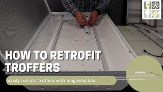 LED Troffer Retrofit Kit  How to Retrofit Fluorescent Troffer Lights [upl. by Etrem317]