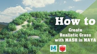 How To Create Realistic Grass With MASH in Maya [upl. by Ahcmis]