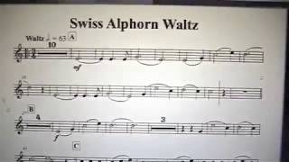 quotSwiss Alphorn Waltzquot for Alphorn and brass orchestra [upl. by Limoli]