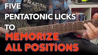 5 Pentatonic Licks That Help Learn Pentatonic Positions [upl. by Llerehc]