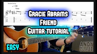 How to play Gracie Abrams  Friend Guitar Tutorial EASY [upl. by Battista]