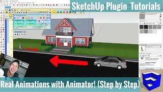 Creating a MOVING ANIMATION IN SKETCHUP with Animator  Step by Step Extension Tutorial [upl. by Selassie868]