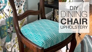 How to Reupholster Dining Chairs  DIY Tutorial [upl. by Hpsoj]