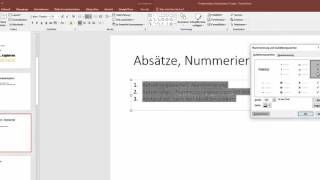 416 Microsoft Powerpoint 2016  Absätze Nummerierungen Abstände  DigiKomp [upl. by Kelli]