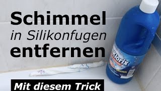 Schimmel in der Dusche Silikonfugen entfernen  so einfach gehts [upl. by Kinsler]