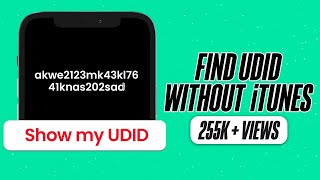 How to Find UDID of iPhone or iPad without iTunes [upl. by Uball]