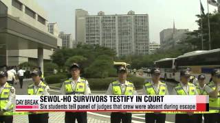 Surviving students of Sewolho ferry disaster testify [upl. by Ayel]