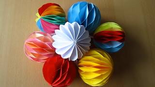 DIY DekoKugel aus Papier  Decoration ball paper [upl. by Vergos]