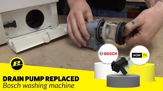 How to Replace the Pump on a Washing Machine Bosch [upl. by Ttocs]