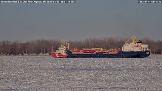 Algocanada battling ice in Algonac [upl. by Mia]