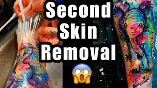 Oww 🤕 Second Skin Removal Tattoo Aftercare Best Method [upl. by Nnarual]