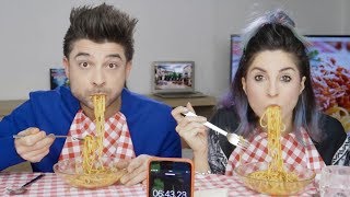 THE SPAGHETTI CHALLENGE Italian food [upl. by Binah277]