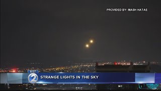 Caught on camera Strange lights spotted floating over Oahu [upl. by Rettig126]