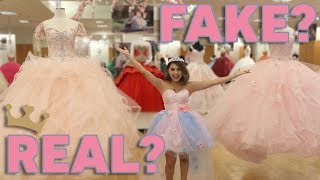 Trying on Quinceanera Dresses Real vs Fake [upl. by Xyno]