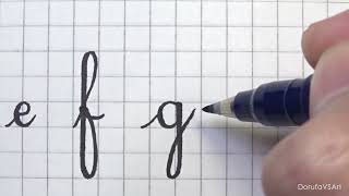 How to Write Lowercase Letters in French Cursive Handwriting  Ecriture Cursive Française [upl. by Firman]