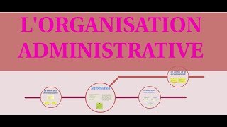 LORGANISATION ADMINISTRATIVE [upl. by Antonio]