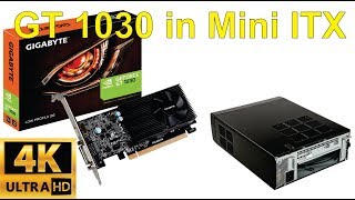 Unboxing and installation of Gigabyte Nvidia GT1030 low profile graphics card into ITX box [upl. by Eixela]