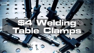 4 DIY Welding Table Clamps [upl. by Anerbes]