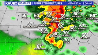 Austin weather Radar shows thunderstorms in Central Texas  KVUE [upl. by Karalynn]