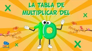 La tabla de multiplicar del 10  Vídeos Educativos para Niños [upl. by Tnahsin]