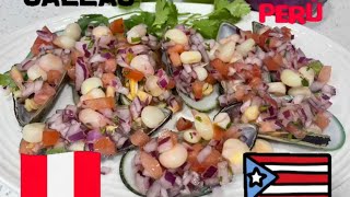 Choritos a la Chalaca🇵🇪Al Estilo Boricua🇵🇷 choritosalachalaca Peru chalaco mariscos boricua [upl. by Elisha]