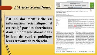 Le Mémoire Analyse dArticle Scientifique [upl. by Fiona]