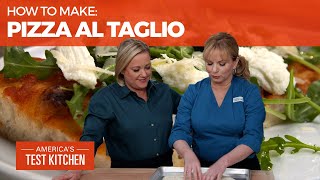 How to Make the Best Pizza al Taglio with Arugula and Fresh Mozzarella [upl. by Carolle]