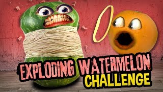 Annoying Orange  Exploding Watermelon Challenge [upl. by Alfons]