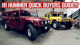 H1 HUMMER YEAR TO YEAR QUICK BUYERS GUIDE [upl. by Nosnarb]