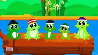 Five Little Speckled Frogs  Nursery Rhymes For Kids  Baby Songs [upl. by Monia]