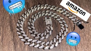 Men’s Cuban Link Chain from Amazon  REVIEW🥶💯⛓ [upl. by Lesli]