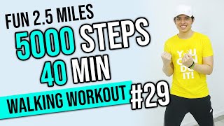 HAPPY and FAST 5000 Steps • Home Workout • Walking Workout 29 • Keoni Tamayo [upl. by Jago]