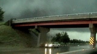 Tornado Survivor Hides Under Overpass [upl. by Ogdan]