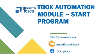 Tosca Tutorial  Lesson 14  Use TBox Start Program  Open Application  Executable File [upl. by Salter]