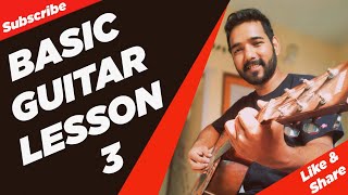 Basic Guitar Lesson 3 Basic Guitar Chords for Beginners in Hindi by Acoustic Pahadi [upl. by Kerrie507]