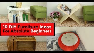 10 DIY Furniture Ideas For Absolute Beginners [upl. by Atalaya758]