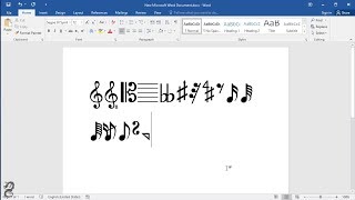 How to type musical notes symbols in Word [upl. by Fredia488]