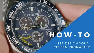 Setting Daylight Savings On Citizen Promaster Series [upl. by Linnie]