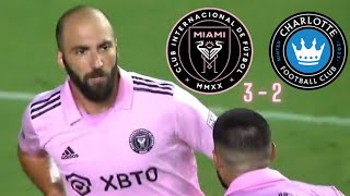 Gonzalo Higuain Majestic 1 Goal amp 1 Assist  Inter Miami CF 32 vs Charlotte FC 16072022 [upl. by Robi]