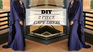 Nadira037  DIY  How to Make a Cape Maxi Dress [upl. by Dorrie]