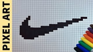 Come disegnare Logo Nike Pixel Art  How To Draw logo Nike pixelart [upl. by Asehr]