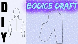 How to Pattern a Bodice Block from Your Measurements Front [upl. by Roti]