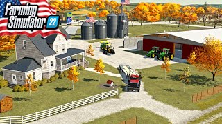 BUILDING AN AMERICAN FARM FROM SCRATCH FARMING SIMULATOR 22 [upl. by Gilges]